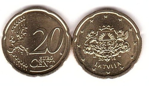 Latvia cent 2014 - 20,