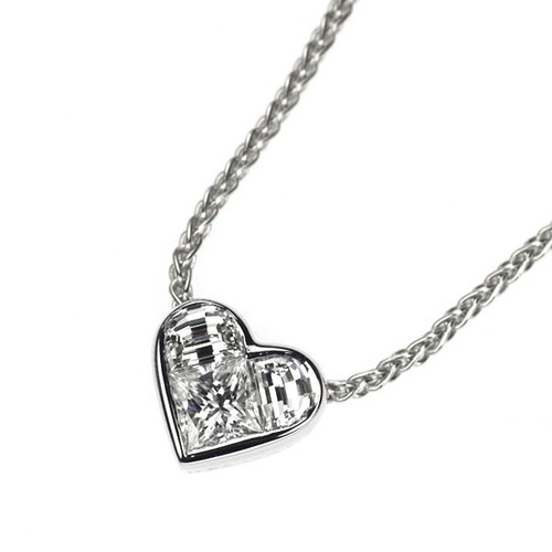 Bulgari k18wg diamond pendant - diamond,