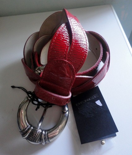 Cintura pelle rossa bergé - pelle,