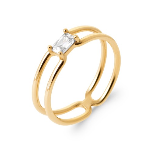 Anello fedina oro - anello, placcato