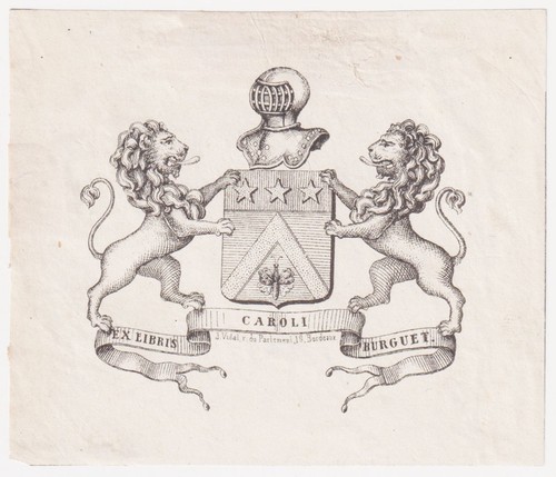 Exlibris burguet bordelais - burguet, /