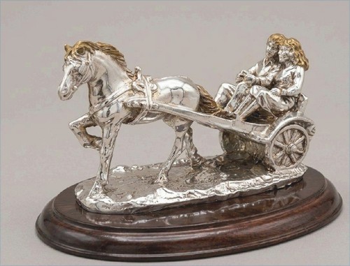 Calesse trainato cavallo - un,