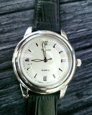 Orologio Vintage Terner Mag Crystal Uomo Vestito Nuovo Batt & Strap