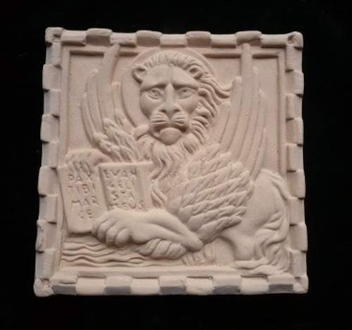 Bassorilievo cotto leone di - cotto,