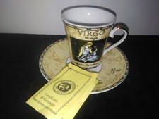 Virgo la vergine Venetian Lagoon Porcellana Fina tazzina da caffè con piattino 