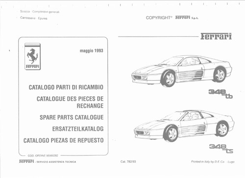 Catalogo ricambi ferrari 348 - ferrari,