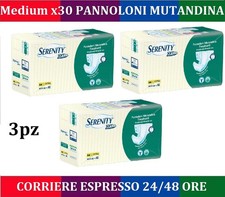 90 pz SERENITY SOFTDRY EXTRA PANNOLONI MUTANDINA TRASPIRANTI M MEDIUM LOTTO 3x30
