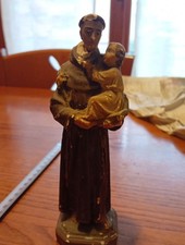 Statuina In Gesso S. Antonio Antica Anni 40
