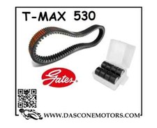 CINGHIA TRASMISSIONE VARIATORE E RULLI MASSET TMAX 530 2012 2013 2014 2015 2016