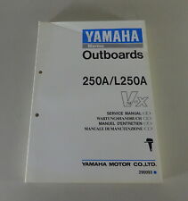 Manuale Di Officina Yamaha Fuoribordo 250A / L250A Motori V6 Aggiornato 11/1990
