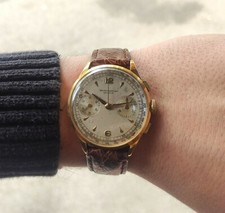 Baume & Mercier Geneve Chronograph Gold 18 kt Manual Winding Landeron 148