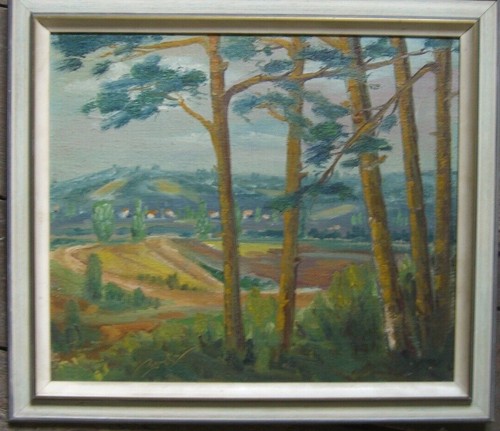 Dipinto olio pini hang - am,