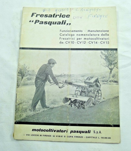 Libretto fresatrice pasquali - libretto,