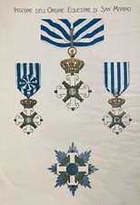 REPUBBLICA SAN MARINO-ARALDICA-ORDINE EQUESTRE DI SAN MARINO-CROMOLITO-SANTO