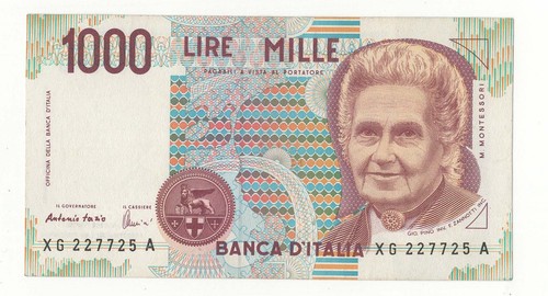 1000 lire montessori - 1000, serie