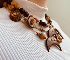 Collana unica con perline di