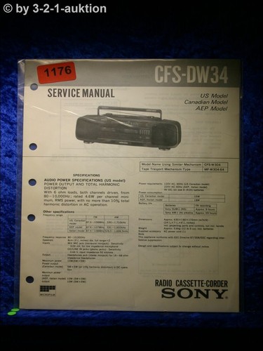 Manuale servizio sony - manuale, cfs