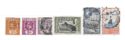 Ceylon perfin usati - ceylon,