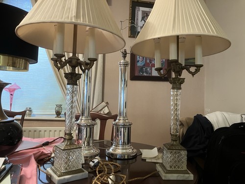 Baccarat style lamps pair - style,