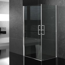 Box Doccia 80x80 e 90x90 Cabina Angolare per Disabili Vetro Temprato 6 mm 2 Ante