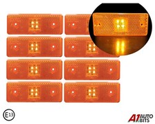 8X Indicatore Laterale Led 12v Arancione Ambra Indicatore Luce Camion Rimorchio Furgone Emark
