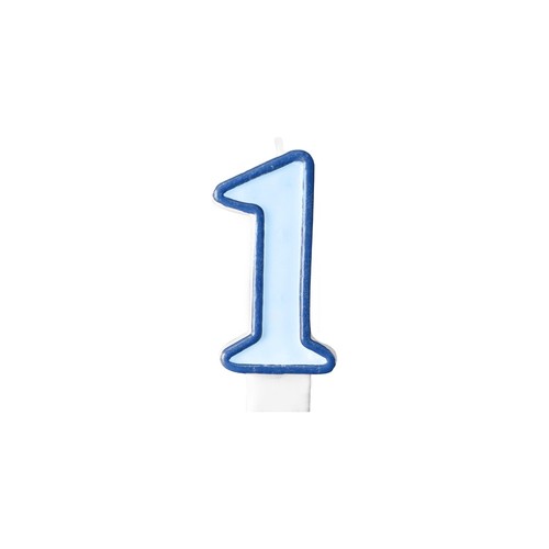 Candelina azzurra numero per - azzurra, 1