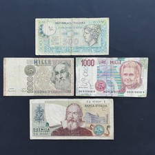 LOTTO 4 BANCONOTE REPUBBLICA