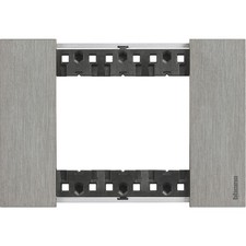 BTICINO KA4803ZG Placca  3 Moduli  Acciaio Living Now