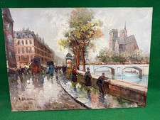 quadro dipinto ad olio parigi giulio de simone