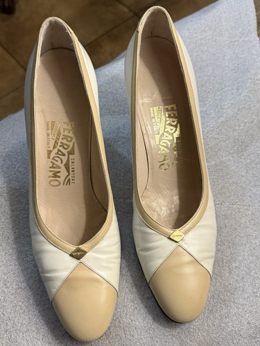 Tacchi ferragamo bianco crema - tacchi, bianco/crema