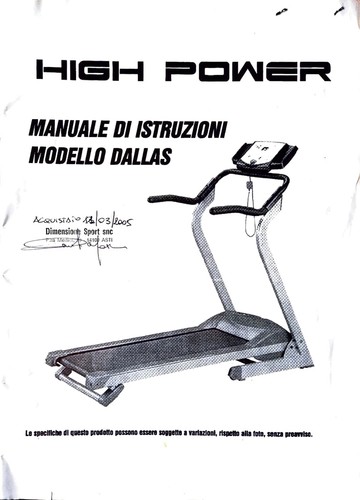 Tapis roulant high power - power, mod
