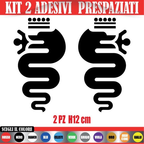 Kit adesivi biscione - adesivi, alfa