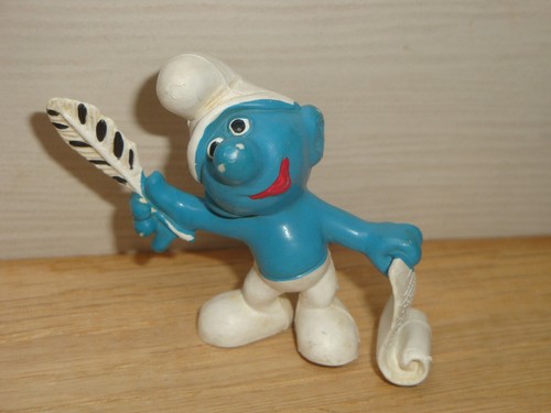 Puffi puffo poeta piuma nera - poeta,