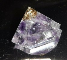 Piramide ORGONITE 6 CHAKRA AMETISTA Energia Quarzo orgone tower buster yoga zen