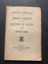 Lessing Emilia Galotti Natano il Savio Biblioteca Universale Sonzogno 46 DIFETTI