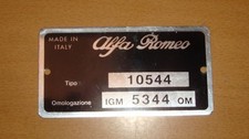 ALFA ROMEO TARGHETTA IGM 1750