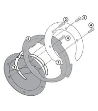 GIVI BF08 FLANGIA PER BORSA SERBATOIO TANKLOCK PER DUCATI MONSTER 1200 2014