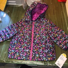 Jumping Beans cappotto imbottito floreale multicolore nuovo con etichetta taglia 12M