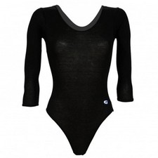 Body Gimer Ginnastica Ritmica Bambina  maniche lunghe made in Italy  colore Nero