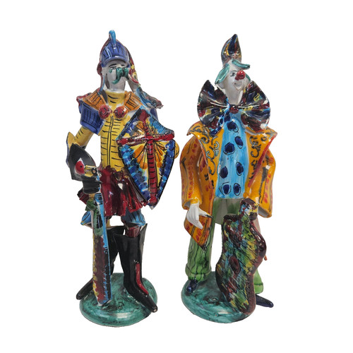 Coppia statuine ceramica - in,