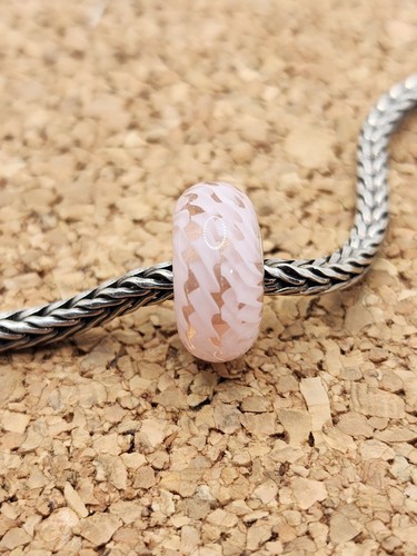 Trollbeads rosa unico ooak - trollbeads,