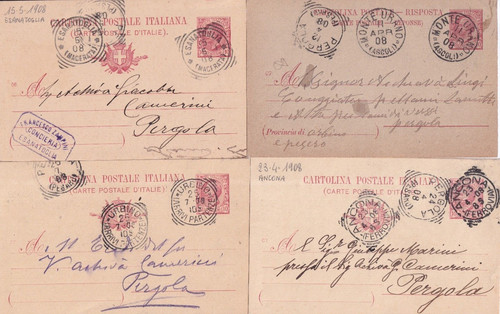 Regno 1908 04 cartoline - 1908,