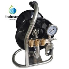 Avvolgitubo Portatile Alta Pressione Draga Tubo Rotolo Manuale Acciaio Inox