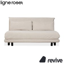 Ligne Roset Multy Pelle Tessuto Beige Manuelle Funzione Sleep Divano