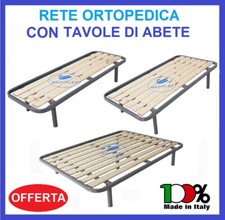 RETE LETTO ORTOPEDICA TAVOLE SINGOLA PIAZZA E MEZZA MATRIMONIALE PER MATERASSO