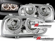 Kit fari Angel Eyes cromati per Vw Golf 3 09.1991-08.1997