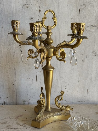 Antico candelabro ottone - candelabro,