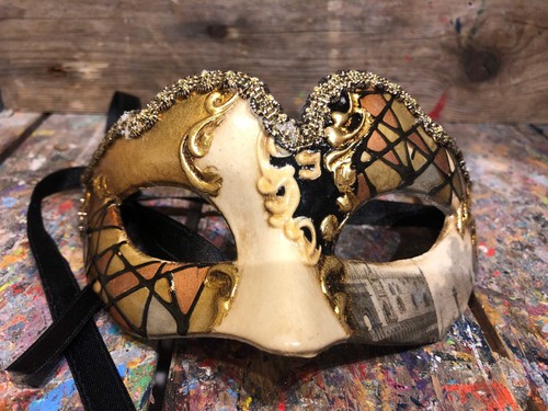 Maschera carnevale decorata - maschera, di