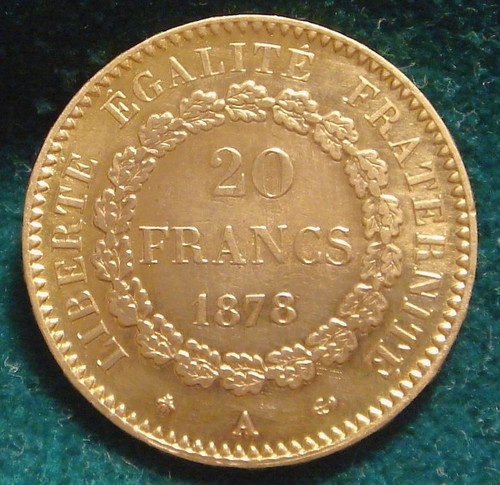 Francia franchi 1878 oro - franchi,