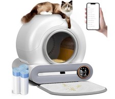 Lettiera Per Gatti Autopulente, 65L Controllo App, Automatica, Deodorizzazione